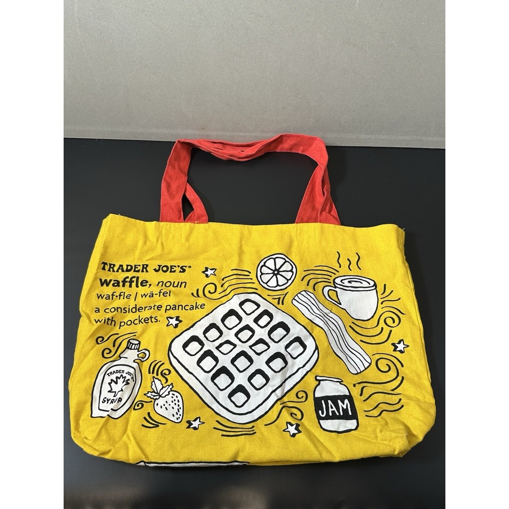 Trader Joes Breakfast‎ Waffle Reusable Tote Bag